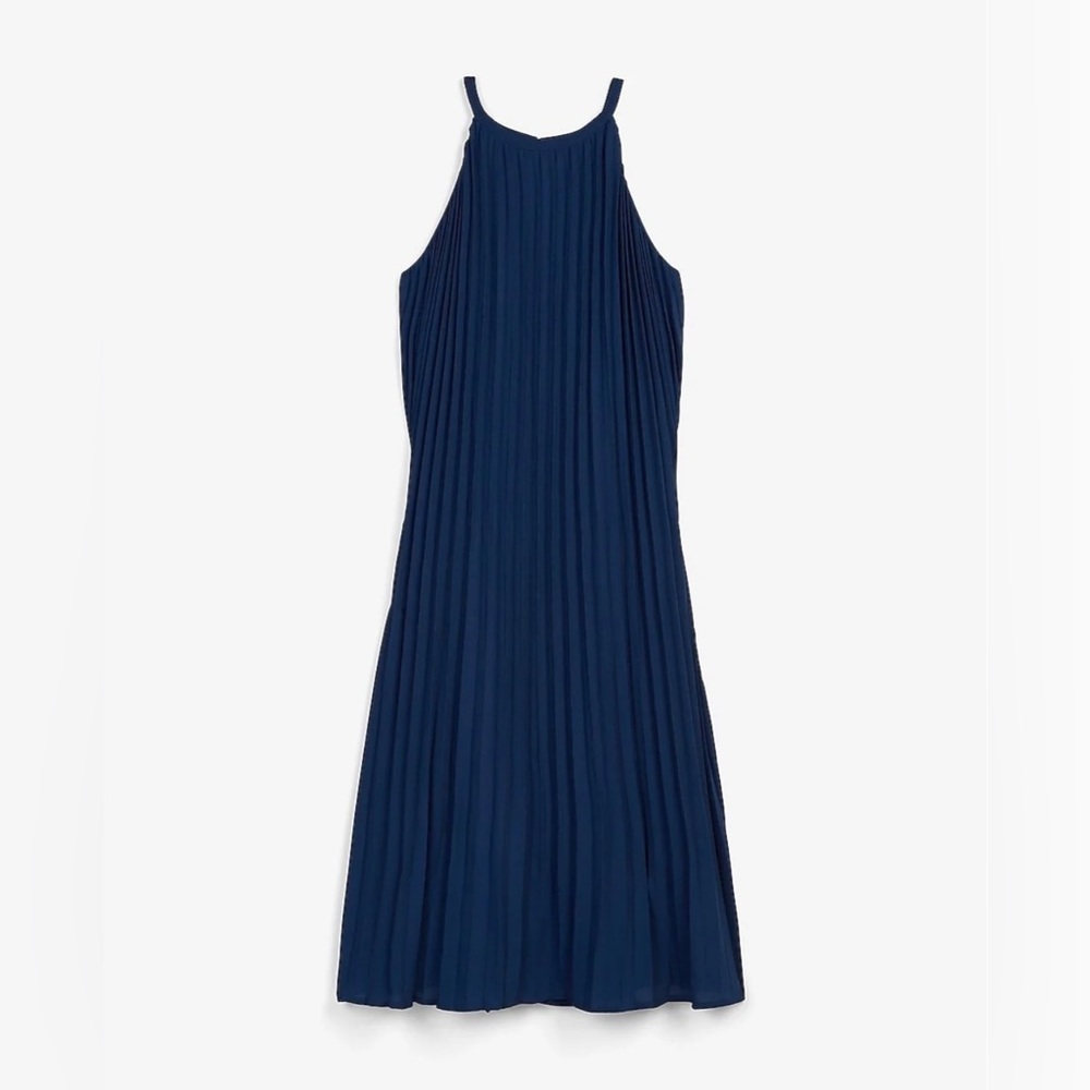 EXPRESS Pleated Midi A-line Dress